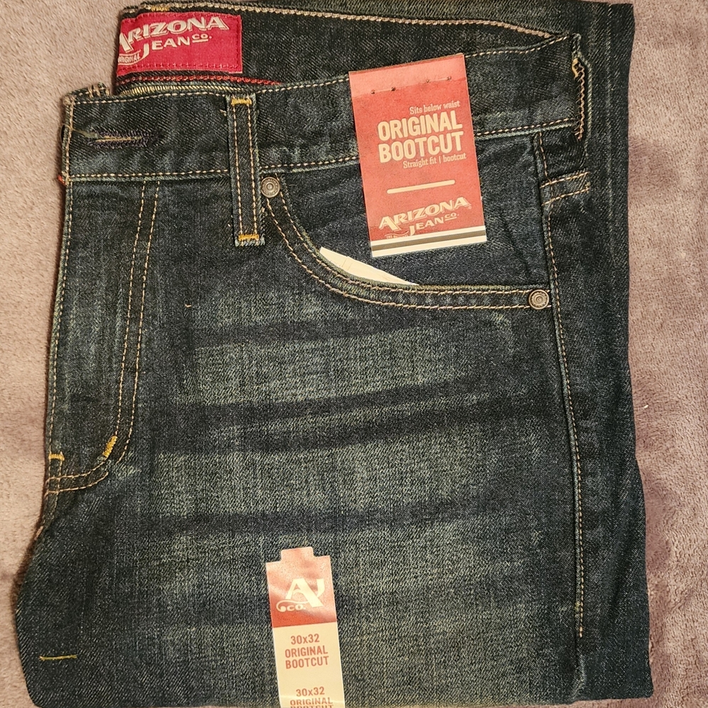 Men's Dark Blue Bootcut Jeans